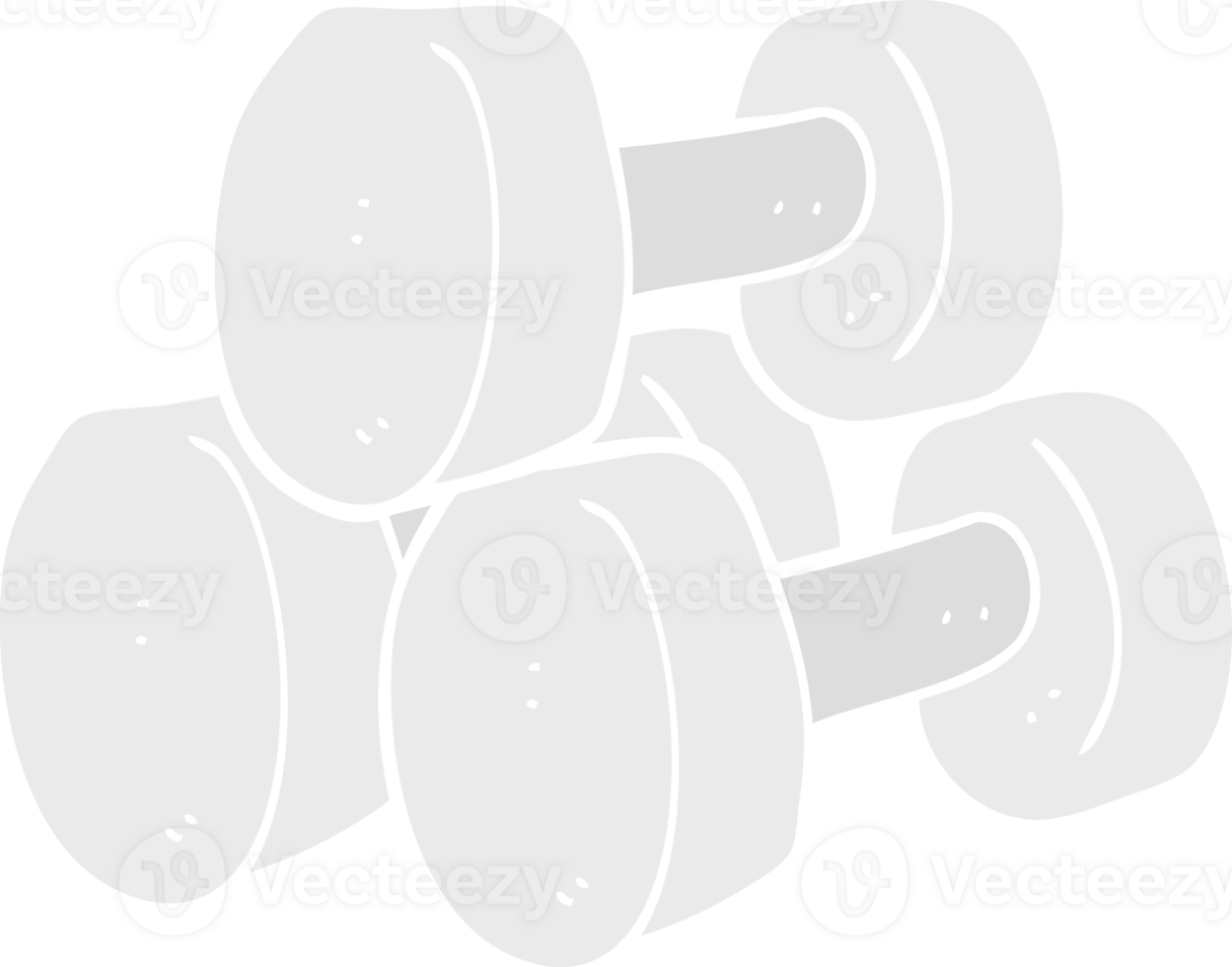 flat color illustration of dumbbells png