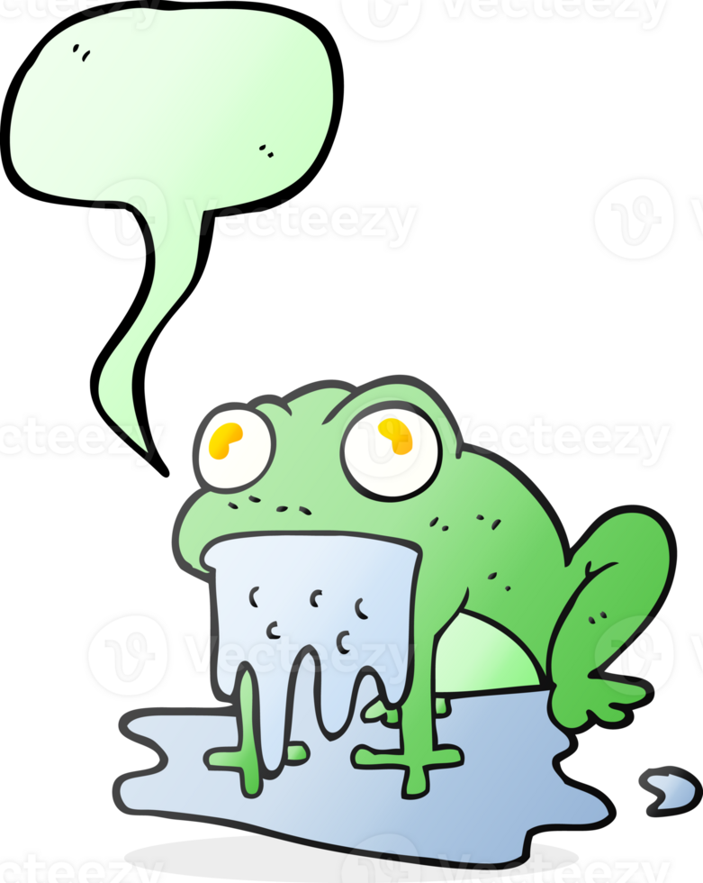 speech bubble cartoon gross little frog png