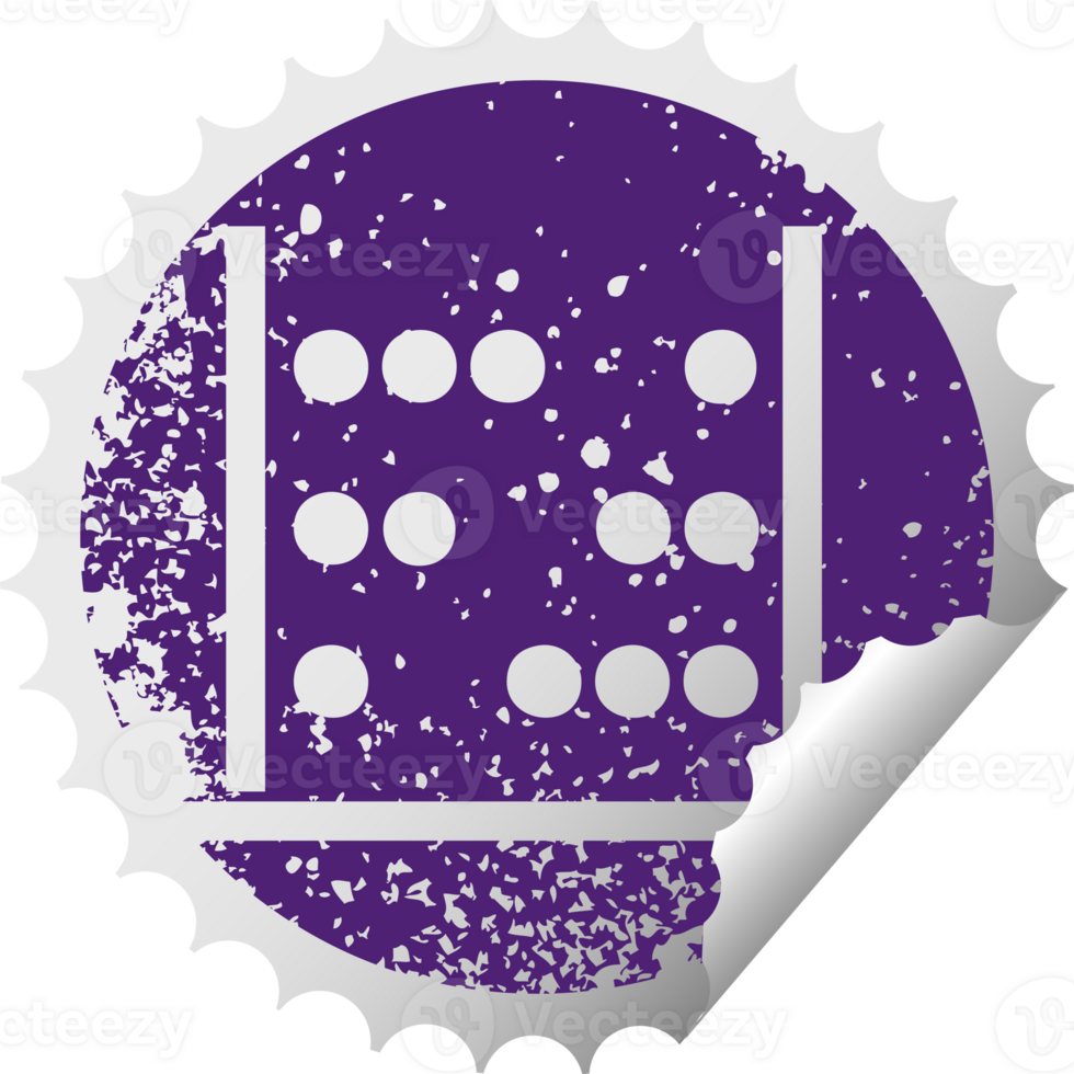 distressed circular peeling sticker symbol maths abacus png