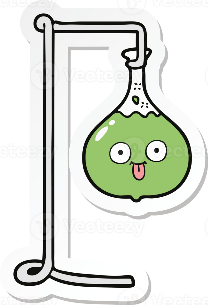sticker of a cartoon science experiment png