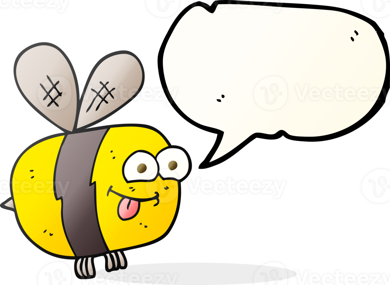 speech bubble cartoon bee png