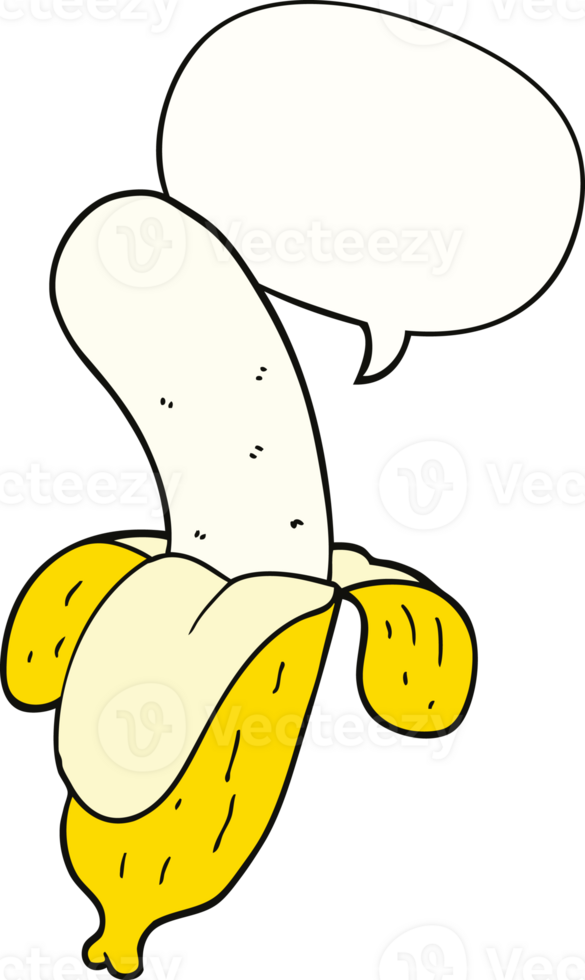 cartoon banana and speech bubble png