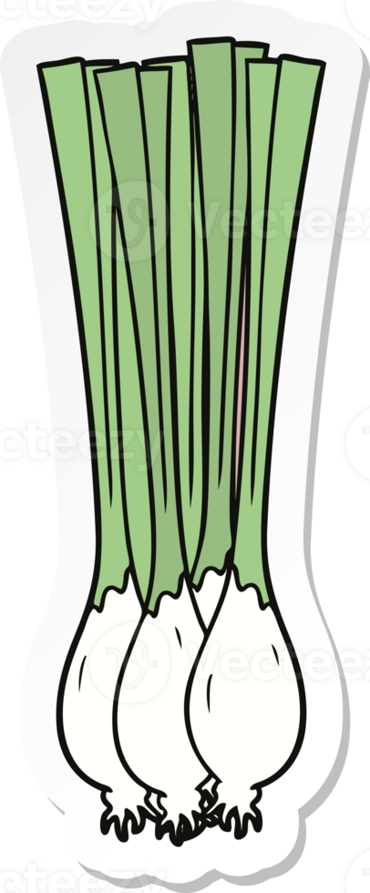 sticker of a cartoon spring onions png