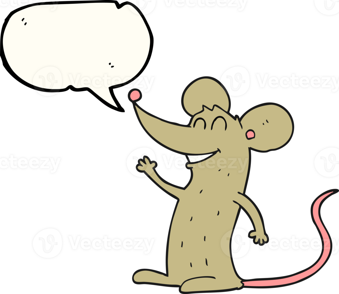 speech bubble cartoon mouse png