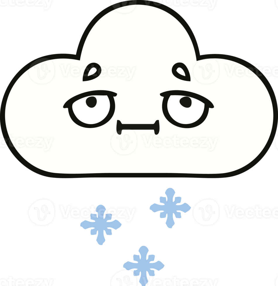 cute cartoon snow cloud png