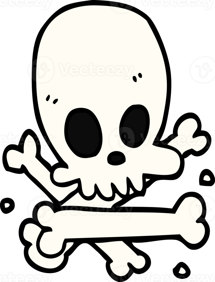 cartoon skull and bones png