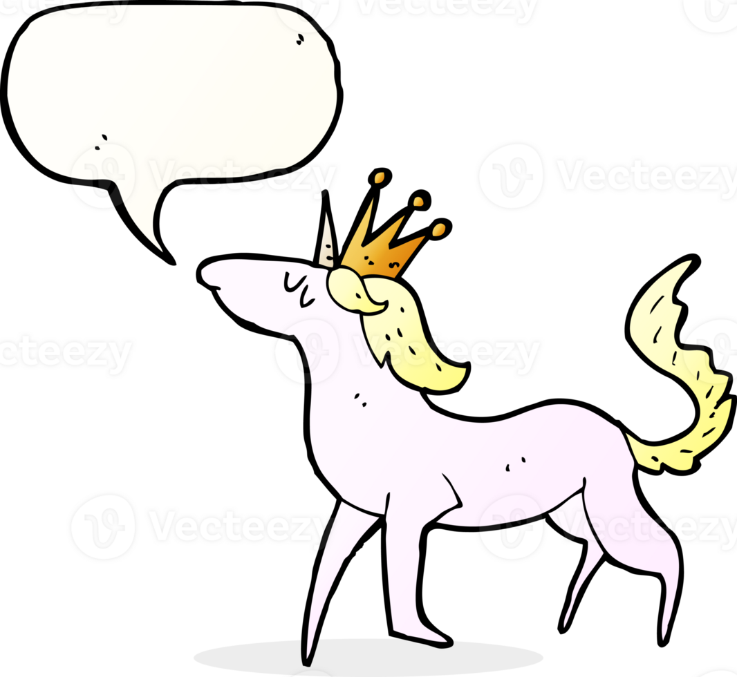 cartoon unicorn with speech bubble png