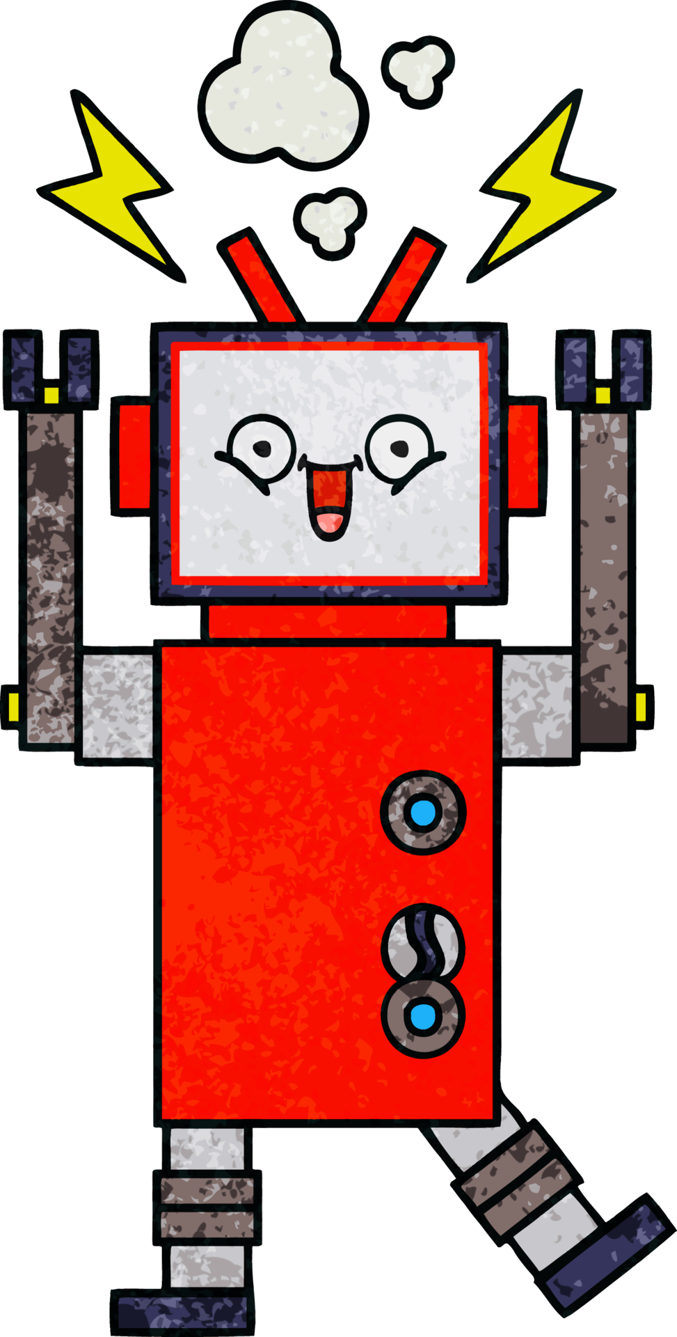 Retro Grunge Texture Cartoon Robot 44297469 Png Retro Grunge Texture Cartoon Robot 44297469 Png