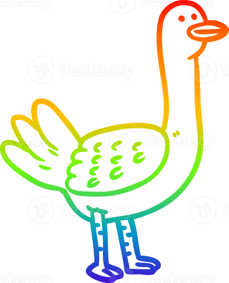rainbow gradient line drawing Cartoon bird png