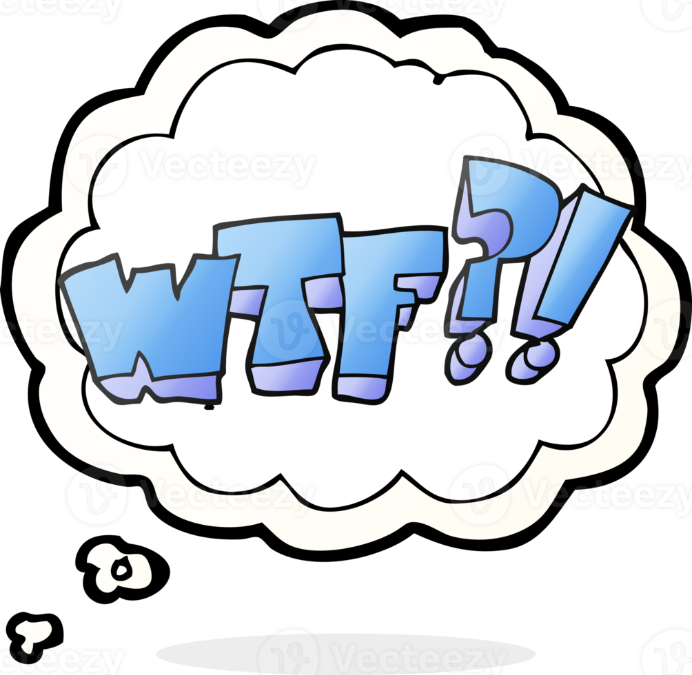 thought bubble cartoon WTF symbol png