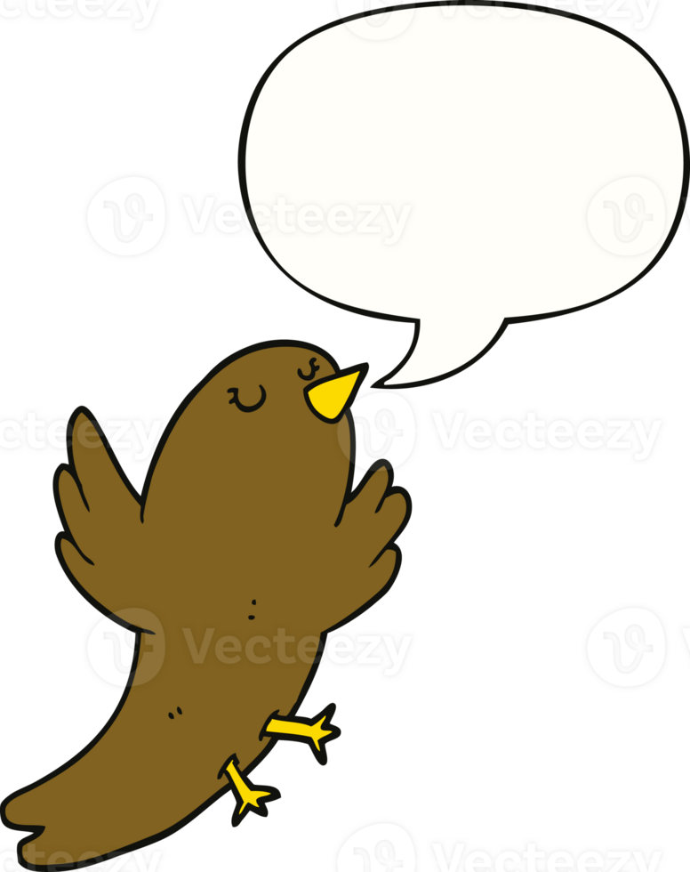 cartoon bird and speech bubble png