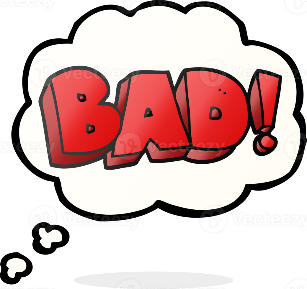 thought bubble cartoon Bad symbol png