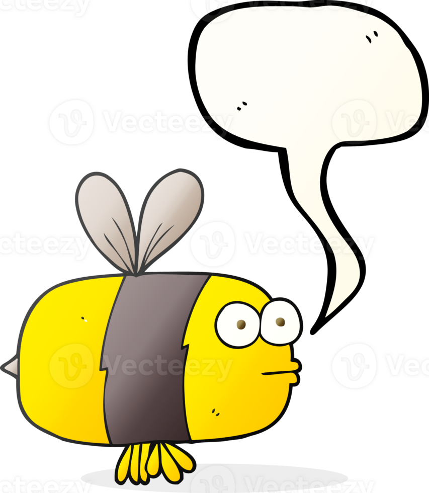 speech bubble cartoon bee png