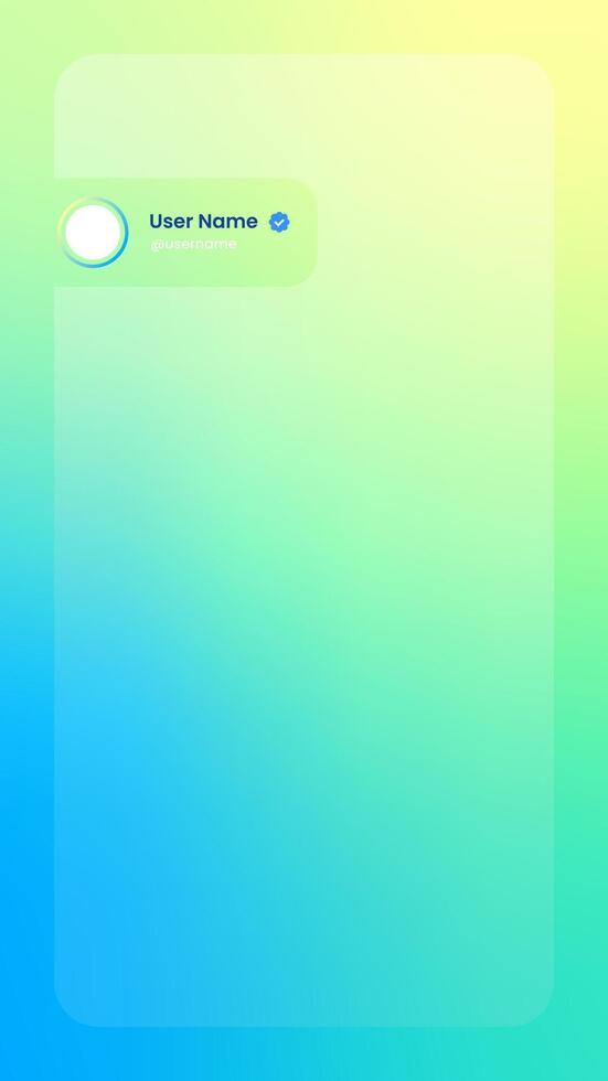 Vertical story template in gradient colors. Social media frame illustration. vector