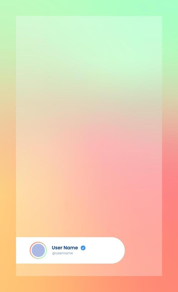 Vertical story template in gradient colors. Social media frame illustration. vector