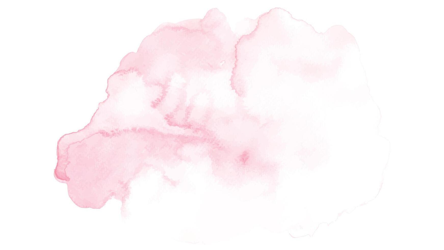 Light pink watercolor stains isolated on white background. vector