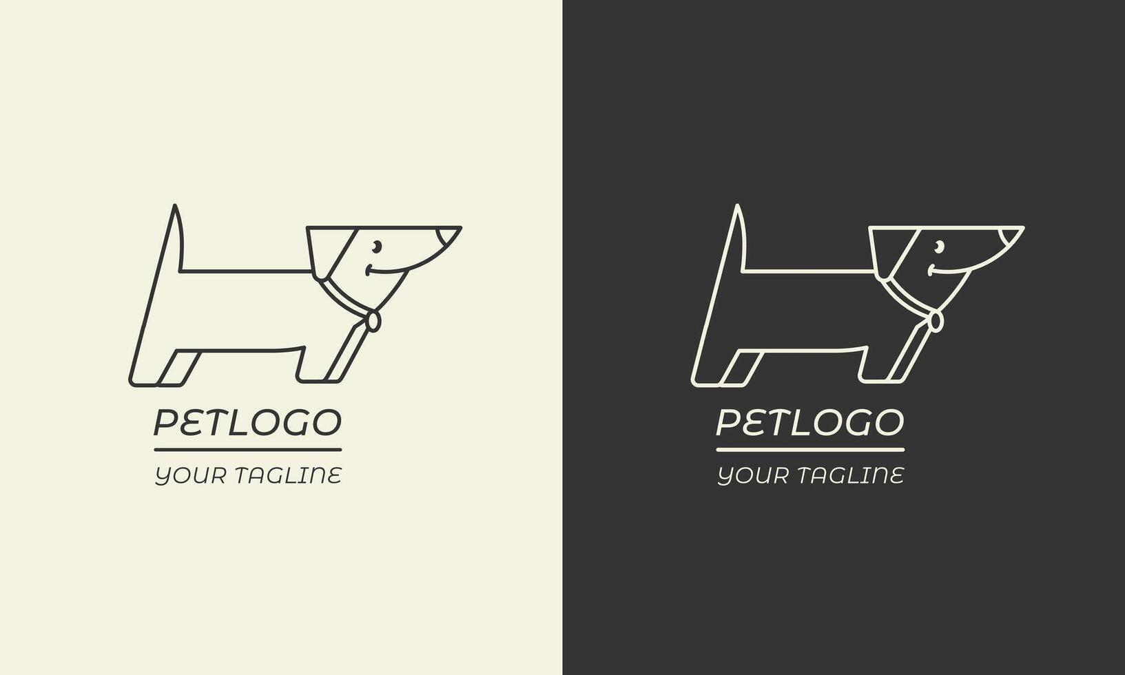 mascota logo diseño.lindo perro logo modelo diseño.logo icono infografía para veterinario, mascota refugio, mascota adopción y animal caridad. gráficos ilustración eps 10 editable ataque. vector