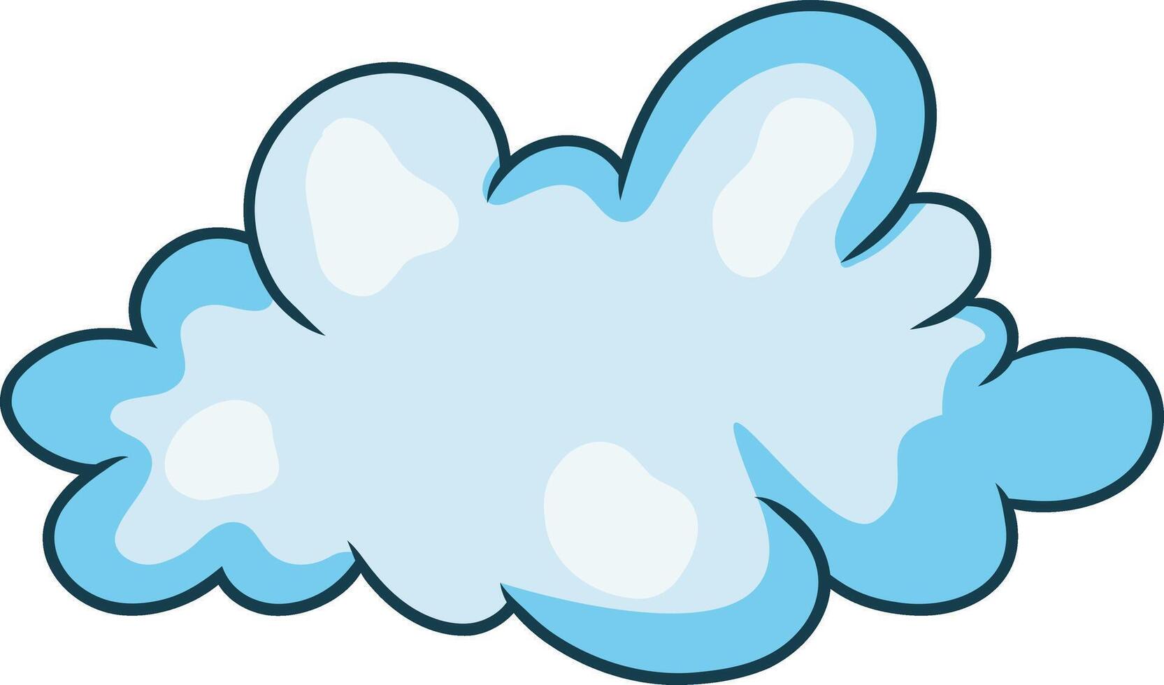 dibujos animados nubes en blanco antecedentes. aislado icono vector