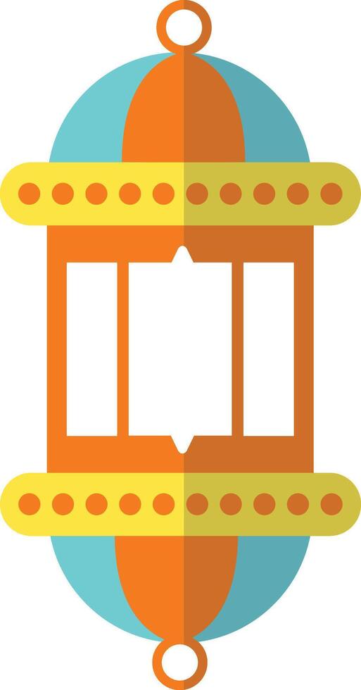 Ramadhan Kareem Lantern with Flat Cartoon Style. Isolated Illustration vector