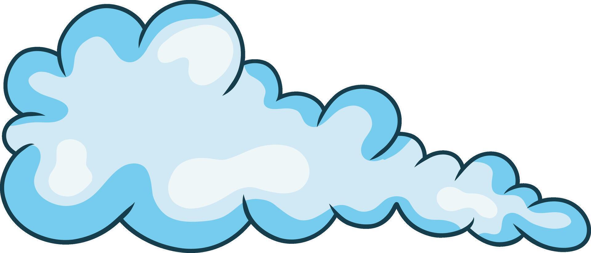 Cartoon Clouds on White Background. Isolated Icon vector