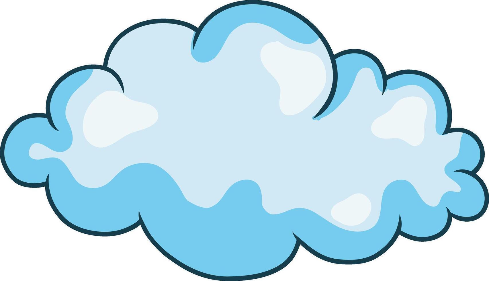 Cartoon Clouds on White Background. Isolated Icon vector