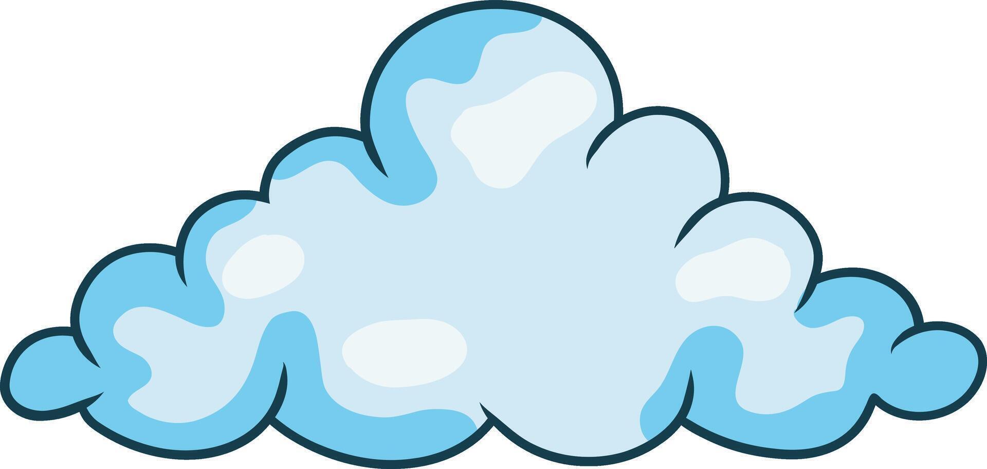 Cartoon Clouds on White Background. Isolated Icon vector