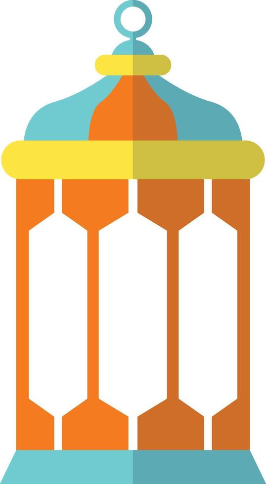 Ramadhan Kareem Lantern with Flat Cartoon Style. Isolated Illustration vector