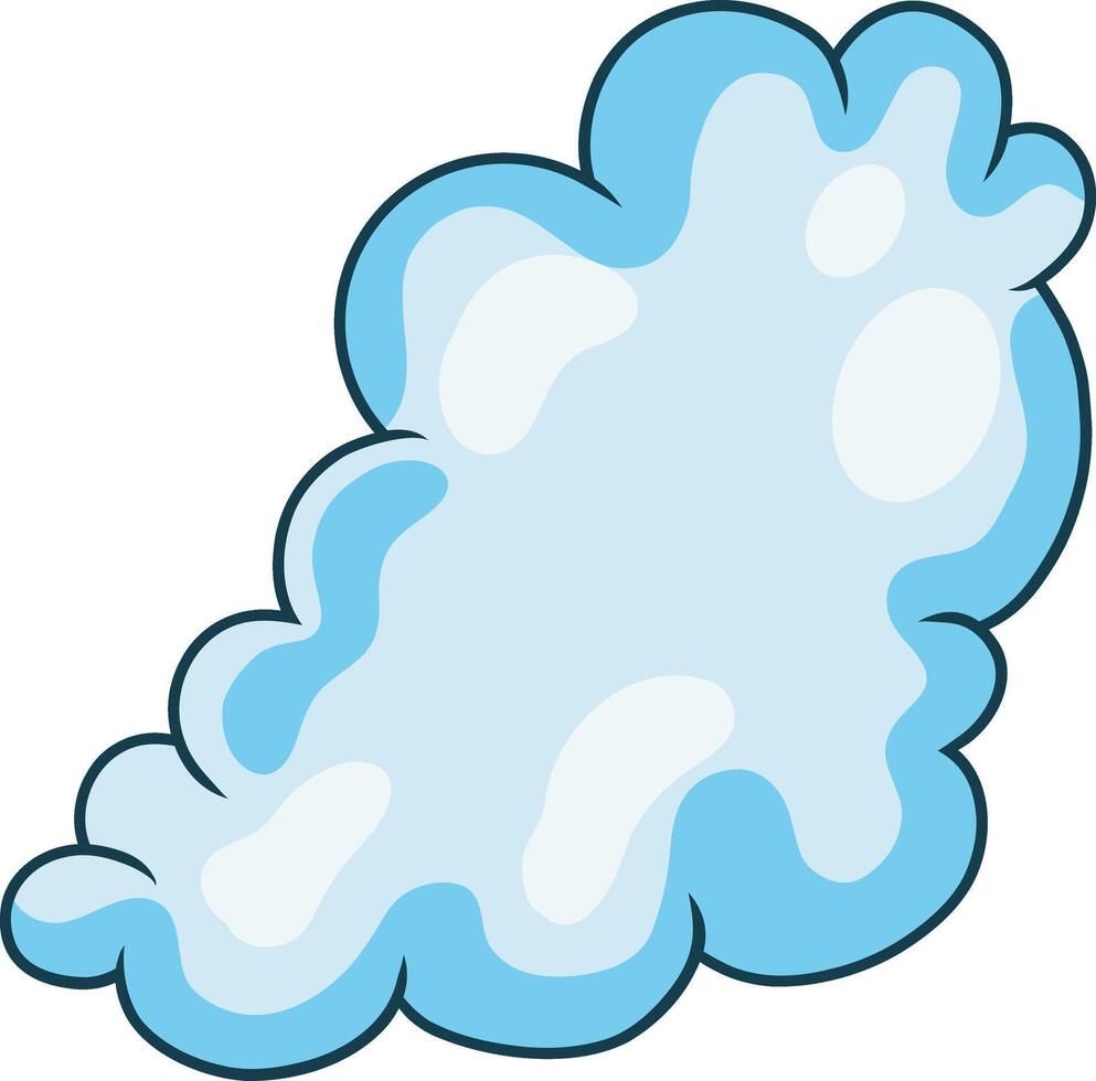 Cartoon Clouds on White Background. Isolated Icon vector