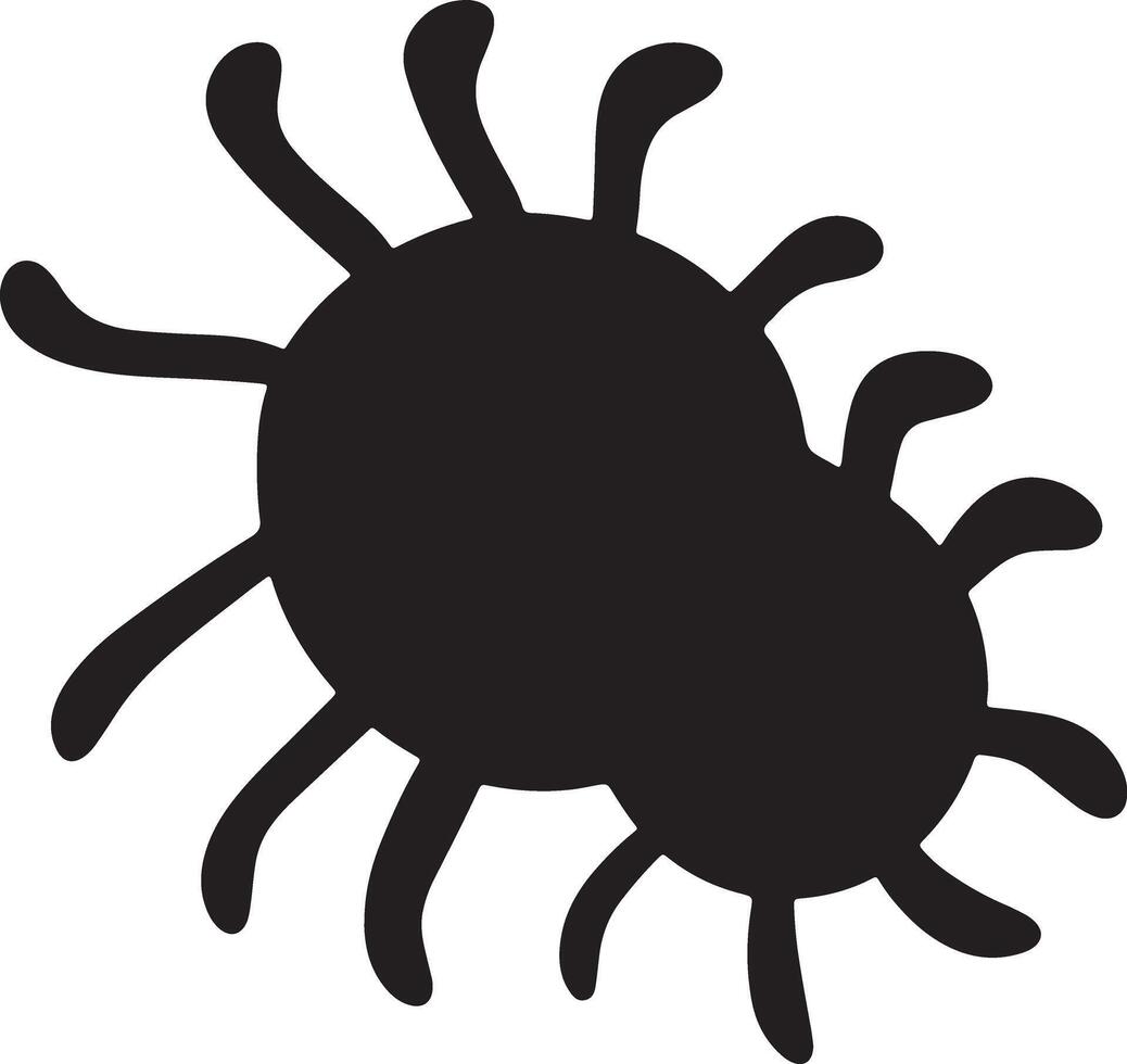 linda bacterias virus con dibujos animados estilo. infección germen, bacterias, y microbio. aislado ilustración en blanco antecedentes vector