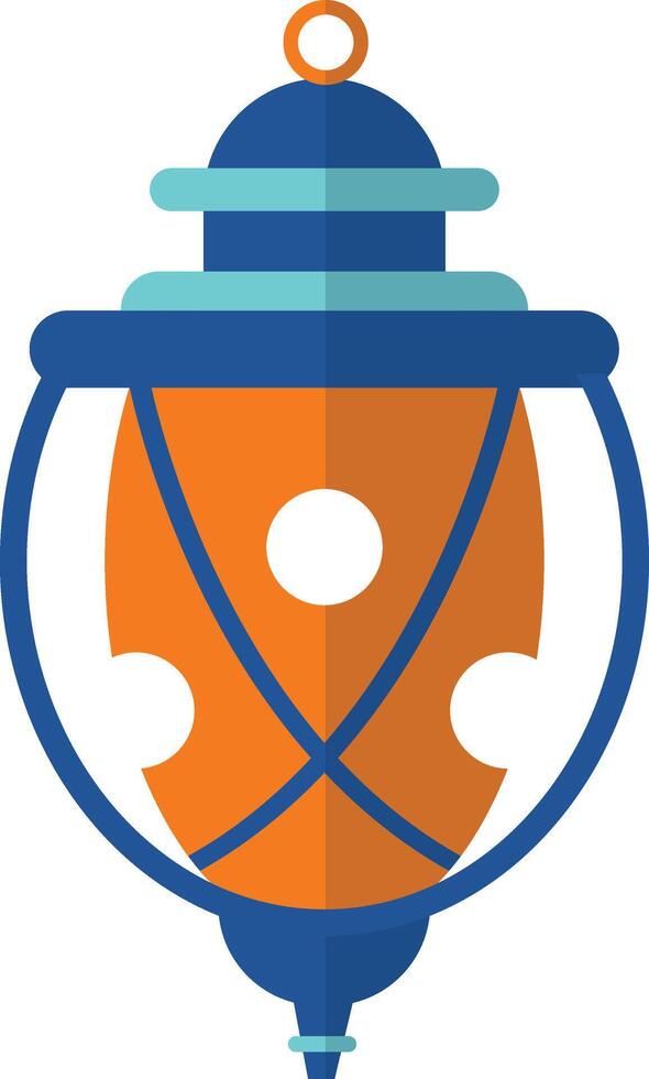 Ramadhan Kareem Lantern with Flat Cartoon Style. Isolated Illustration vector