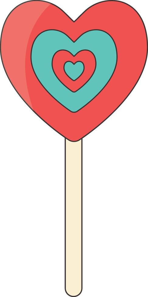 Delicious Sweet Candy Illustration in Flat Cartoon Design vector