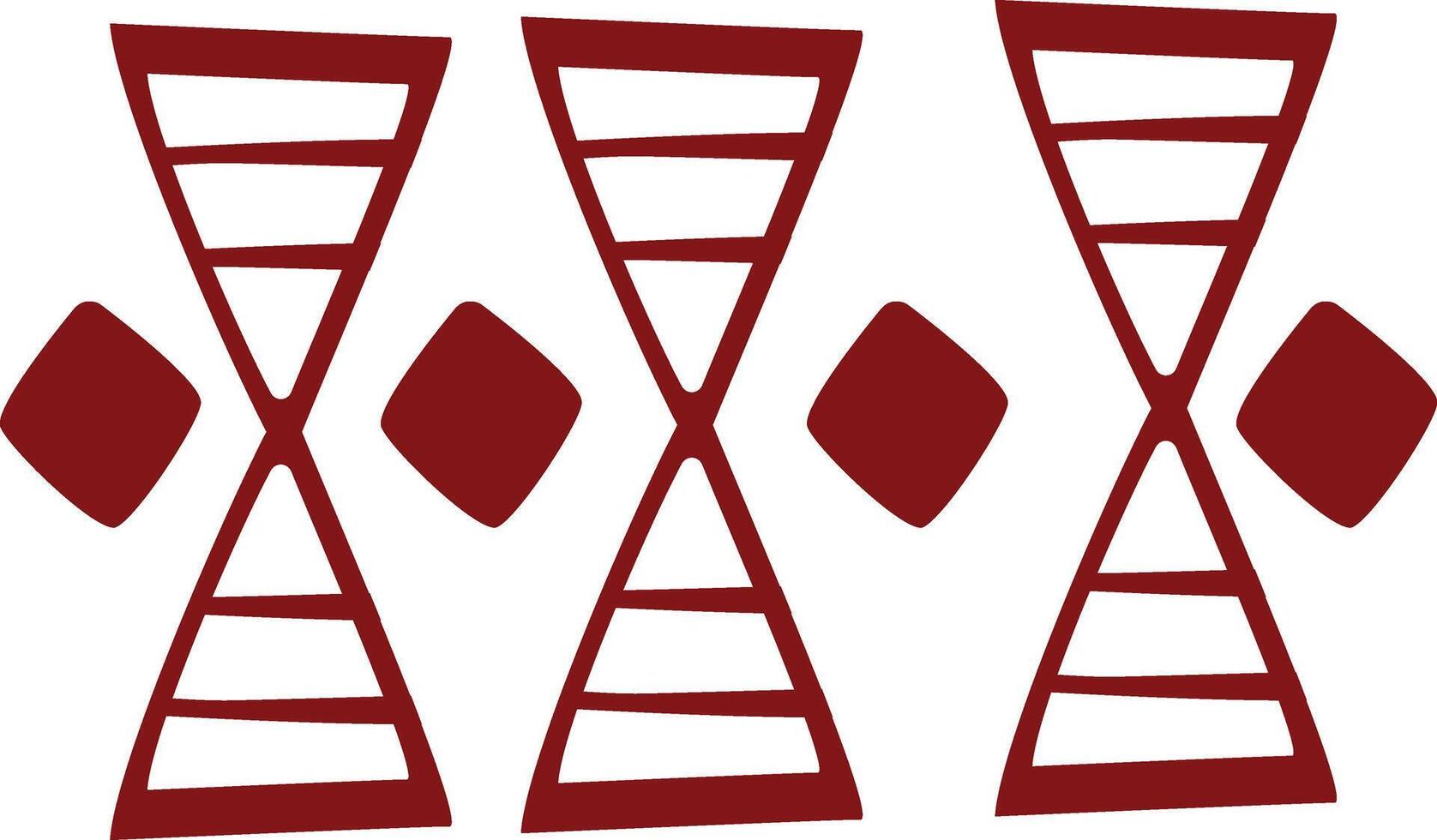 Ethnic Style Borders. Abstract African Tribal Pattern vector