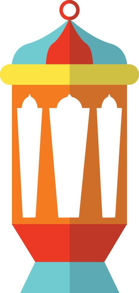 Ramadhan Kareem Lantern with Flat Cartoon Style. Isolated Illustration vector