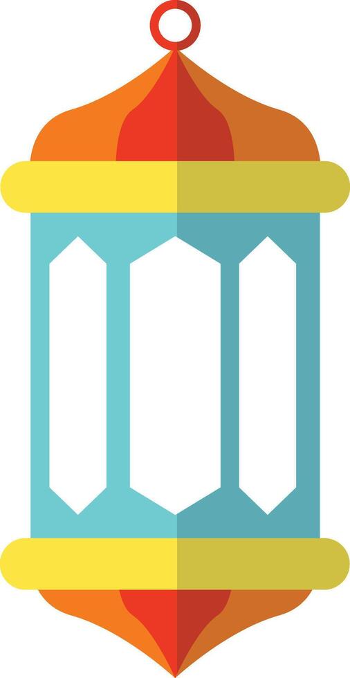 Ramadhan Kareem Lantern with Flat Cartoon Style. Isolated Illustration vector