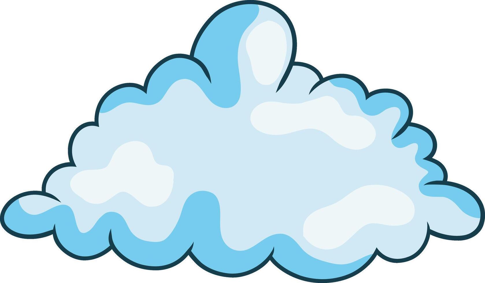 dibujos animados nubes en blanco antecedentes. aislado icono vector