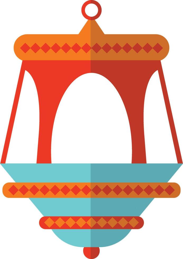 Ramadhan Kareem Lantern with Flat Cartoon Style. Isolated Illustration vector