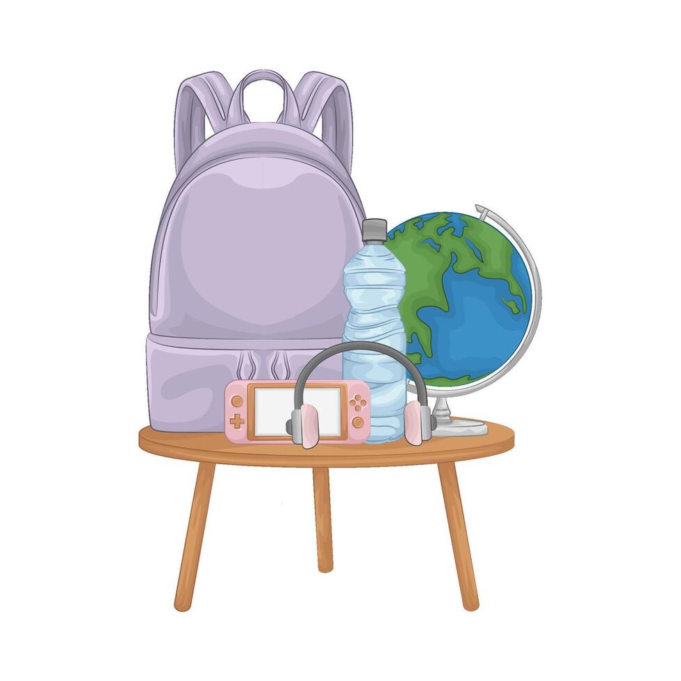 ilustración de mochila vector