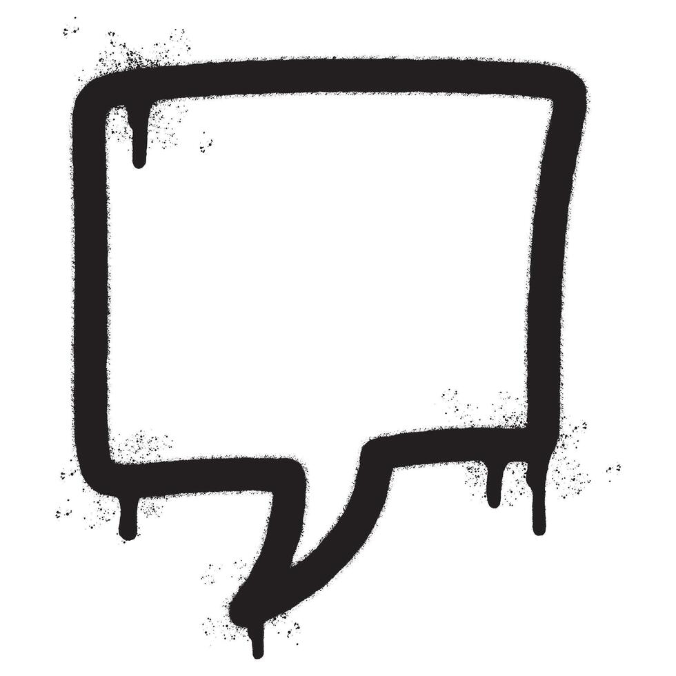 Spray Painted Graffiti Speech bubble icon Sprayed isolated with a white background. vector