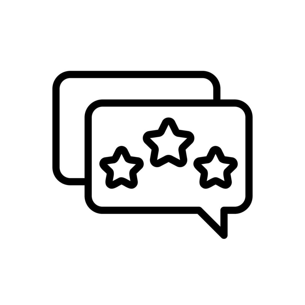 The feedback icons are chat bubbles and stars vector