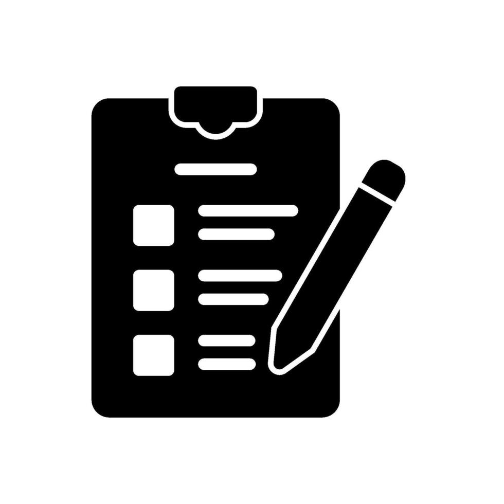 Task list icon with clipboard and pen vector