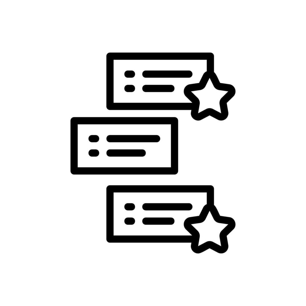 Priority icon with notes and stars vector