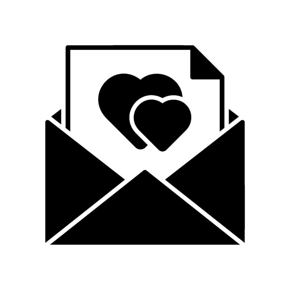 Love letter icon with envelope and heart vector