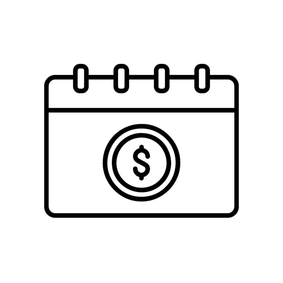 Payment or subscription due date icon vector