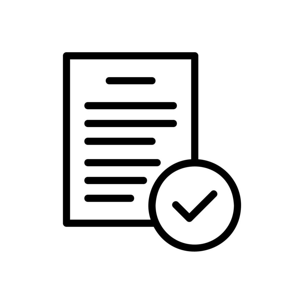 Results icon with document and check mark vector