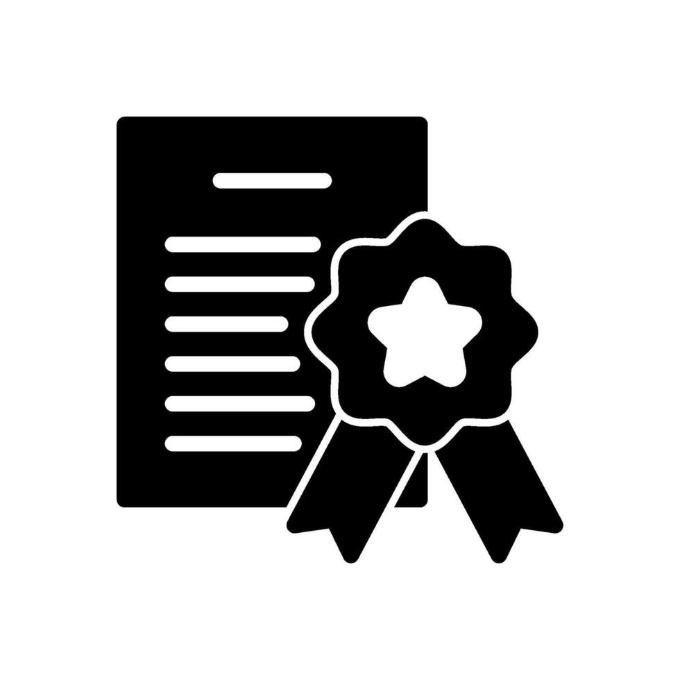 icono de premios para logros en el formar de certificados y medallas vector