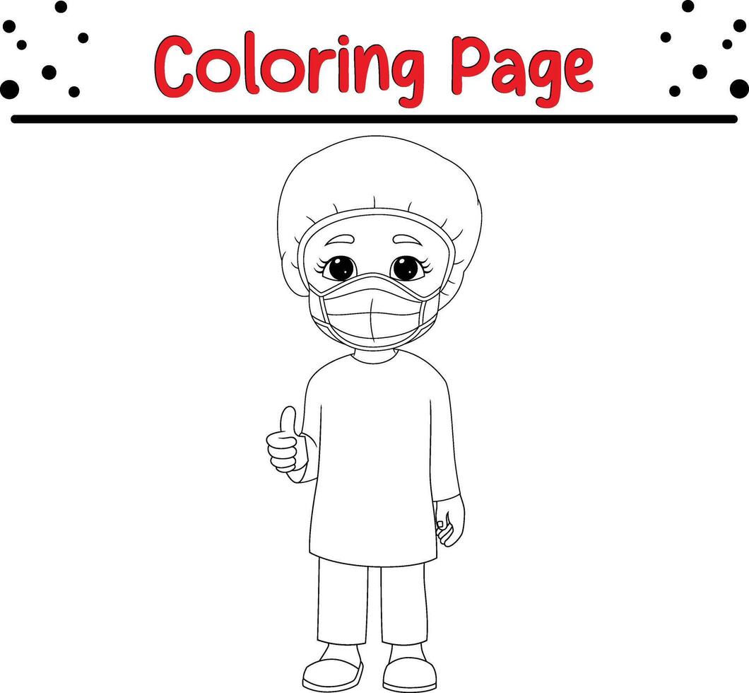 young man coloring book page for adults and kids vector