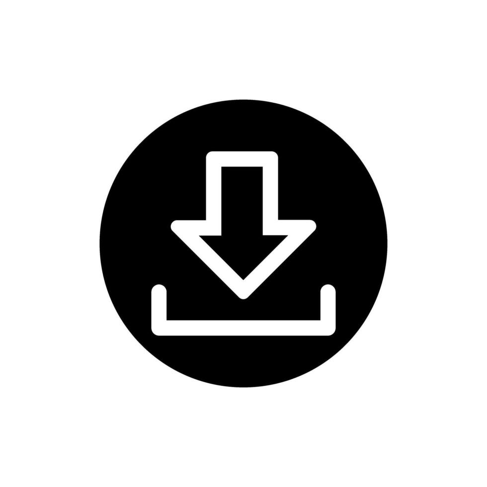 Download icon. interface illustration sign. load symbol. upload logo or mark. vector