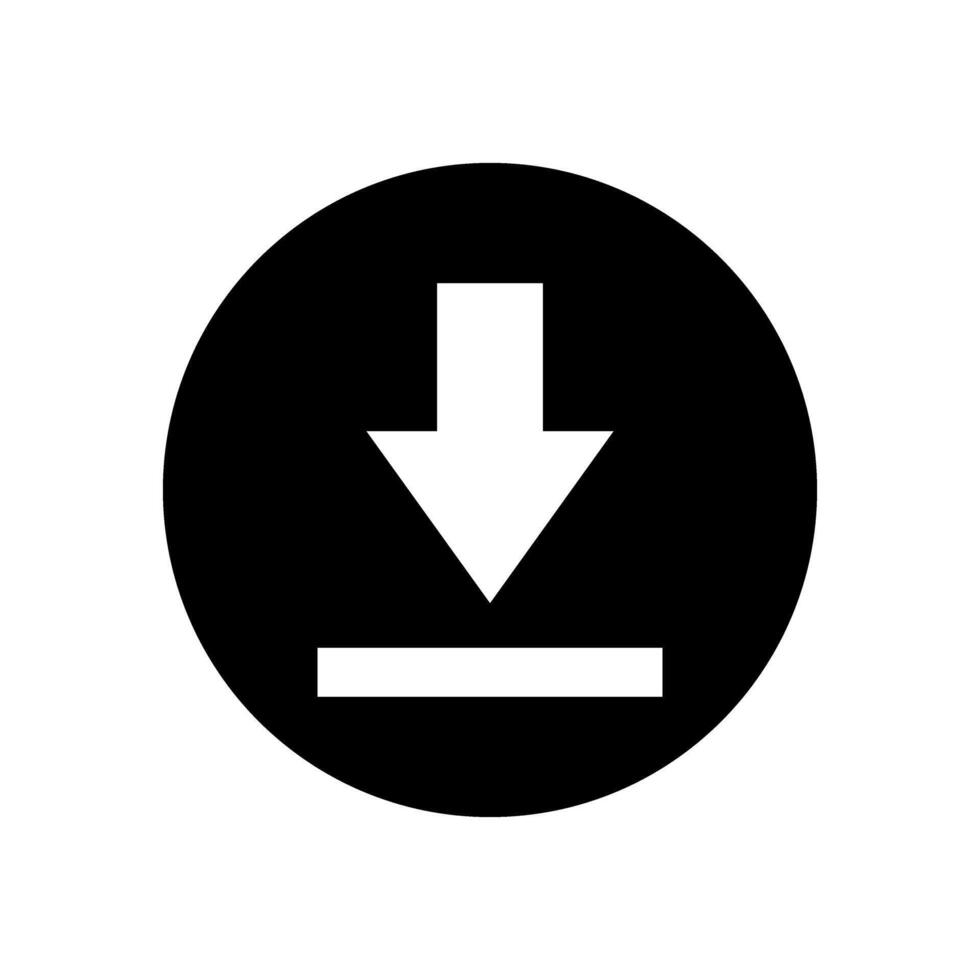 Download icon. interface illustration sign. load symbol. upload logo or mark. vector