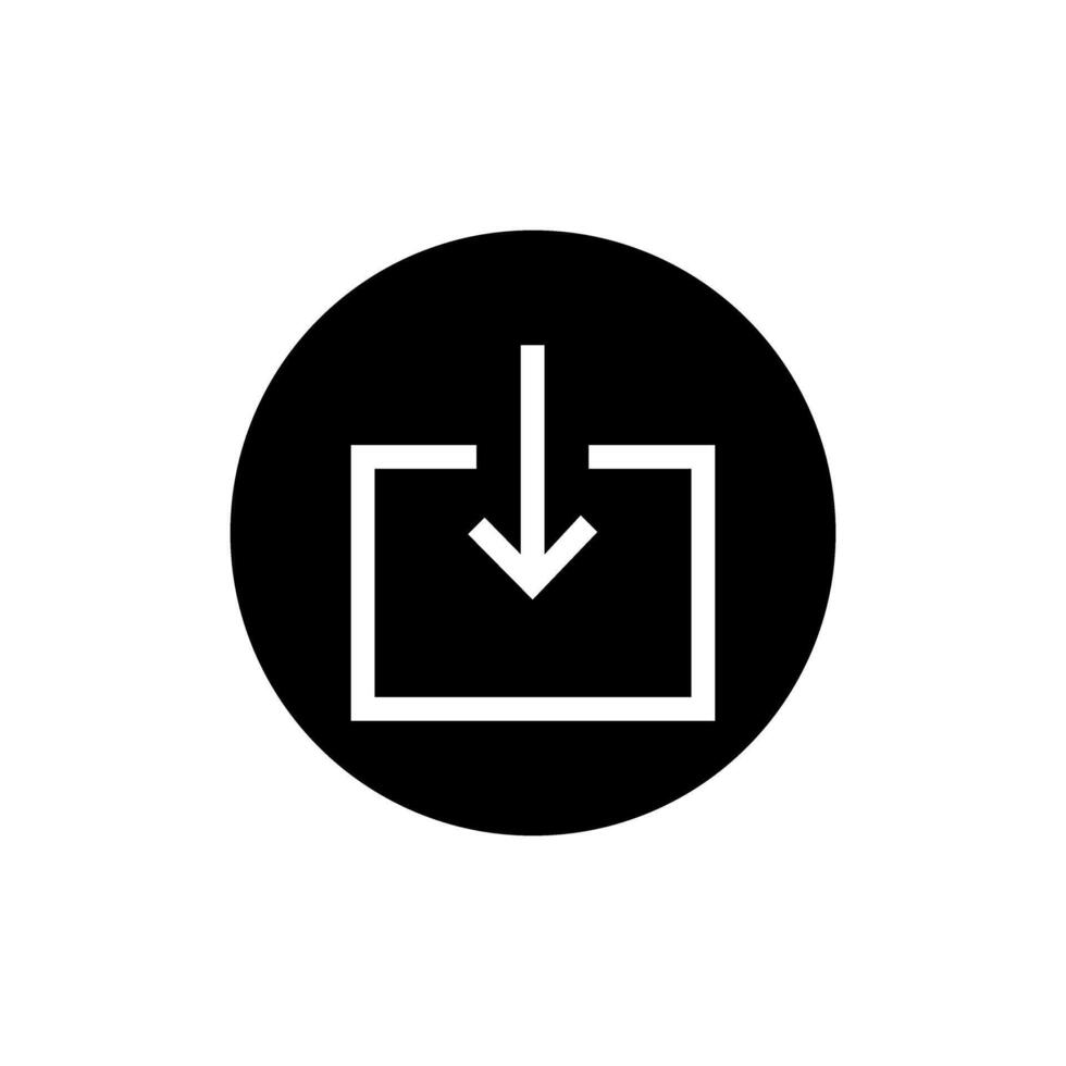 Download icon. interface illustration sign. load symbol. upload logo or mark. vector