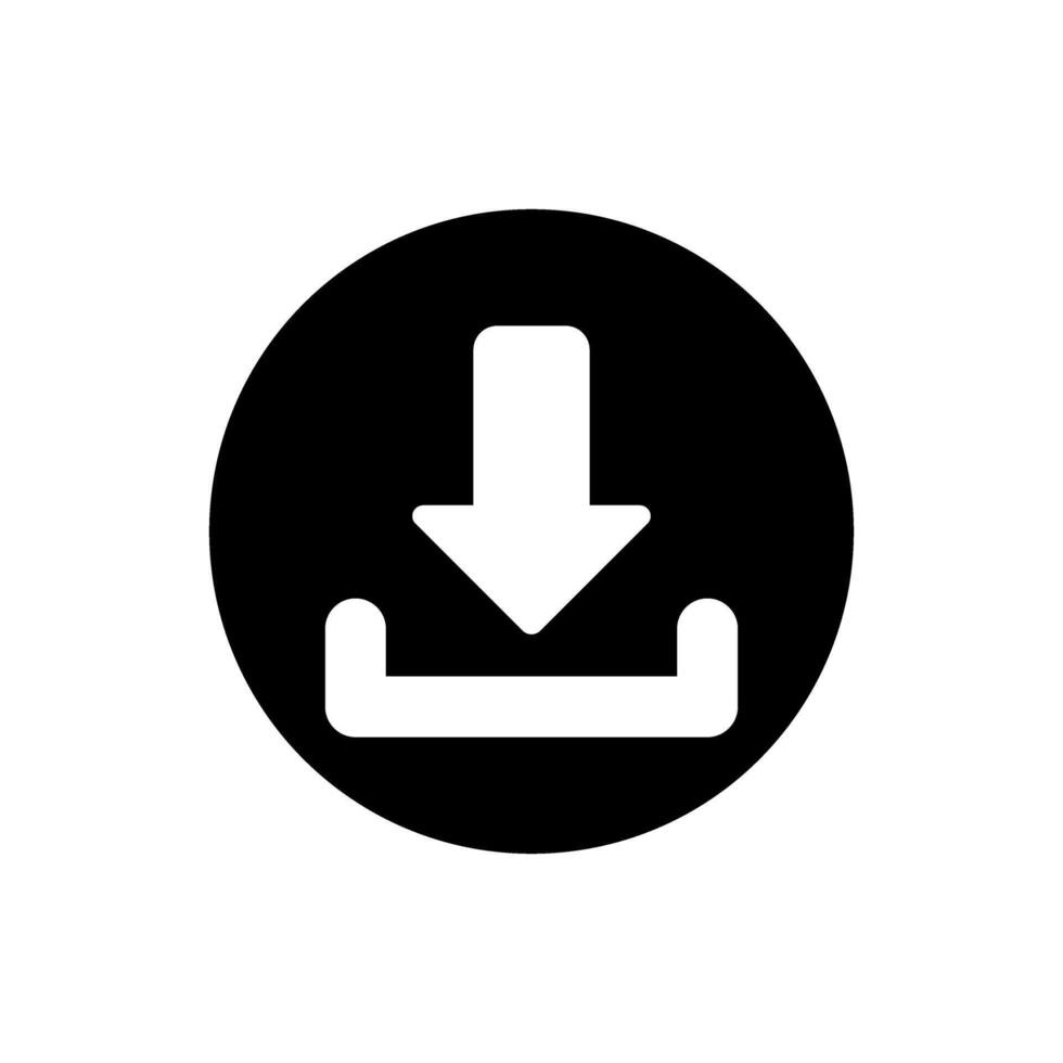 Download icon. interface illustration sign. load symbol. upload logo or mark. vector
